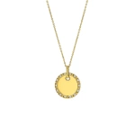 Suzanne Kalan Golden Midi Circle Diamond Pendant in 18K Yellow Gold | Fine Necklaces | Coveti