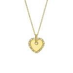 Suzanne Kalan Golden Midi Heart Diamond Pendant in 18K Yellow Gold | Fine Necklaces | Coveti