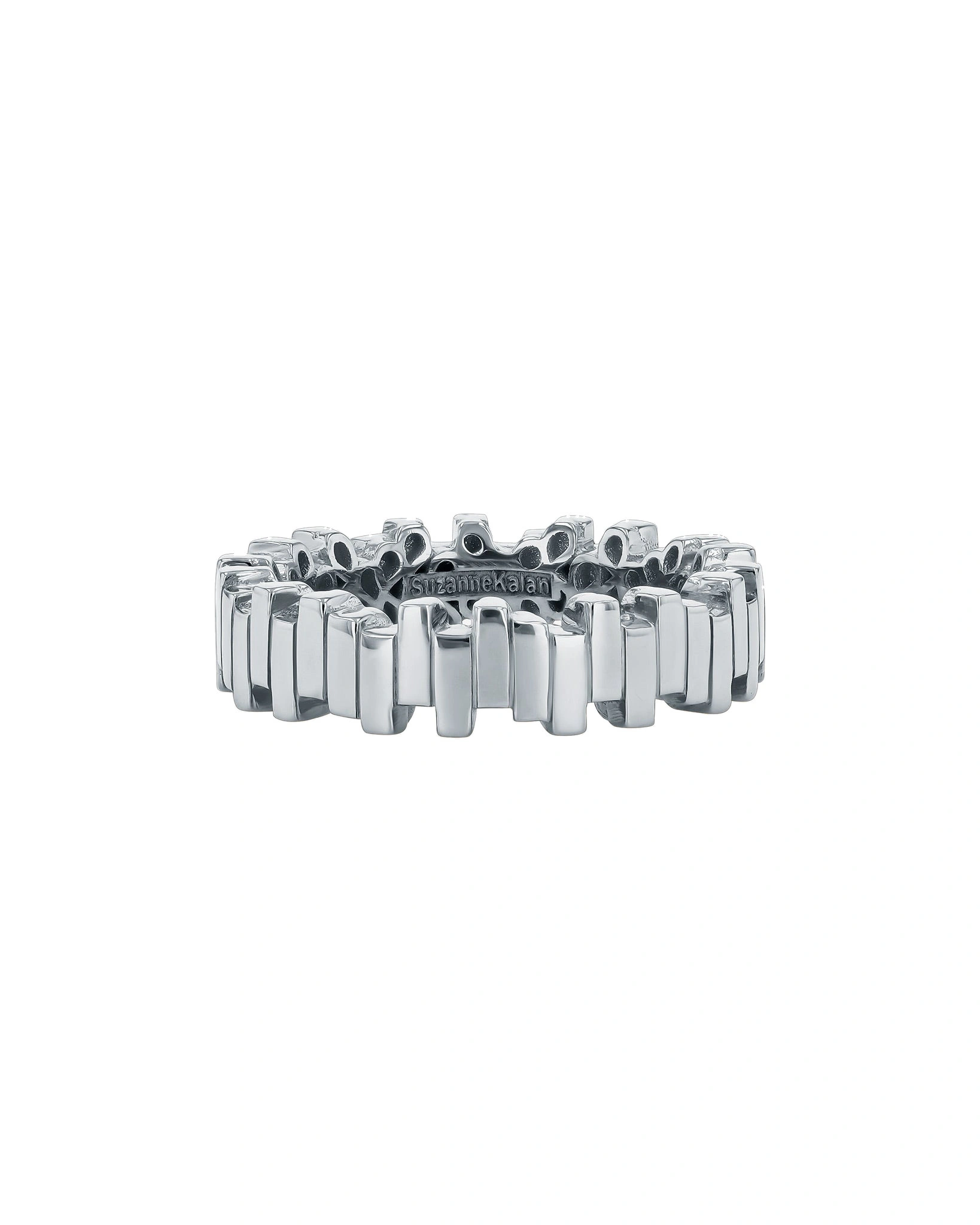 Suzanne Kalan Golden Midi Stacker Band in 18K White Gold Suzanne Kalan Golden Midi Stacker Band in 18K White Gold | Fine Rings | Coveti