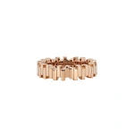 Suzanne Kalan Golden Midi Stacker Eternity Band in 18K Rose Gold | Fine Rings | Coveti