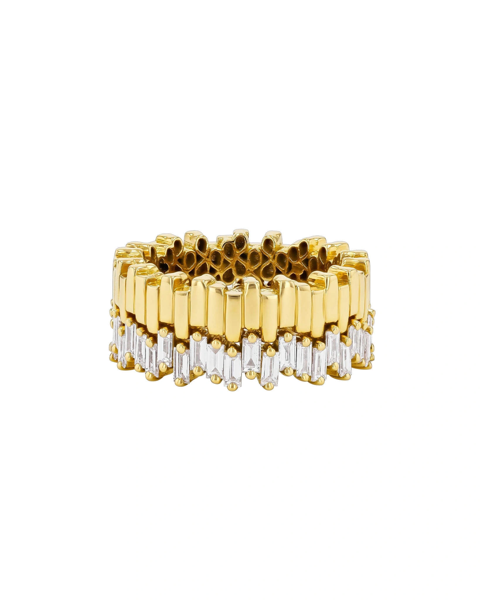 Suzanne Kalan Golden Midi Stacker Eternity Band in 18K Yellow Gold, Ref. GCR100D-YG Suzanne Kalan Golden Midi Stacker Eternity Band in 18K Yellow Gold, Ref. GCR100D-YG | Fine Rings | Coveti