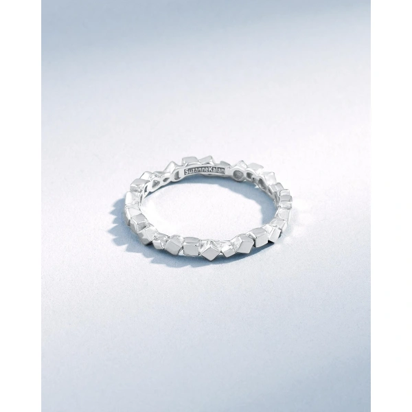Suzanne Kalan Golden Mini Band in 18K White Gold, Ref. GCR104-WGX | Fine Rings | Coveti