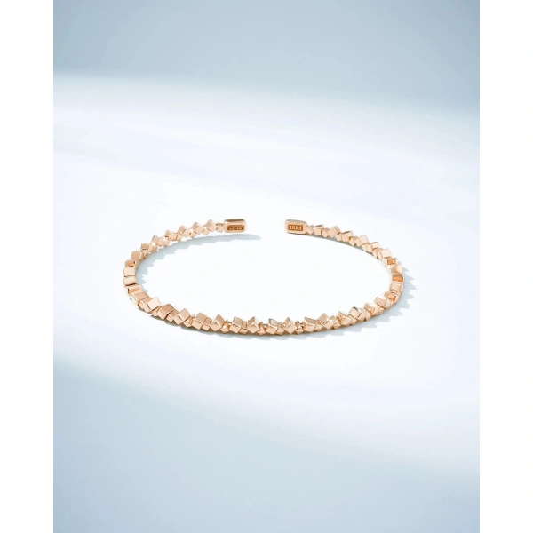 Suzanne Kalan Golden Mini Bangle in 18K Rose Gold | Fine Bracelets | Coveti