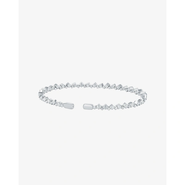 Suzanne Kalan Golden Mini Bangle in 18K White Gold | Fine Bracelets | Coveti
