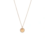 Suzanne Kalan Golden Mini Circle Diamond Pendant in 18K Rose Gold | Fine Necklaces | Coveti