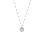 Suzanne Kalan Golden Mini Circle Diamond Pendant in 18K White Gold | Fine Necklaces | Coveti