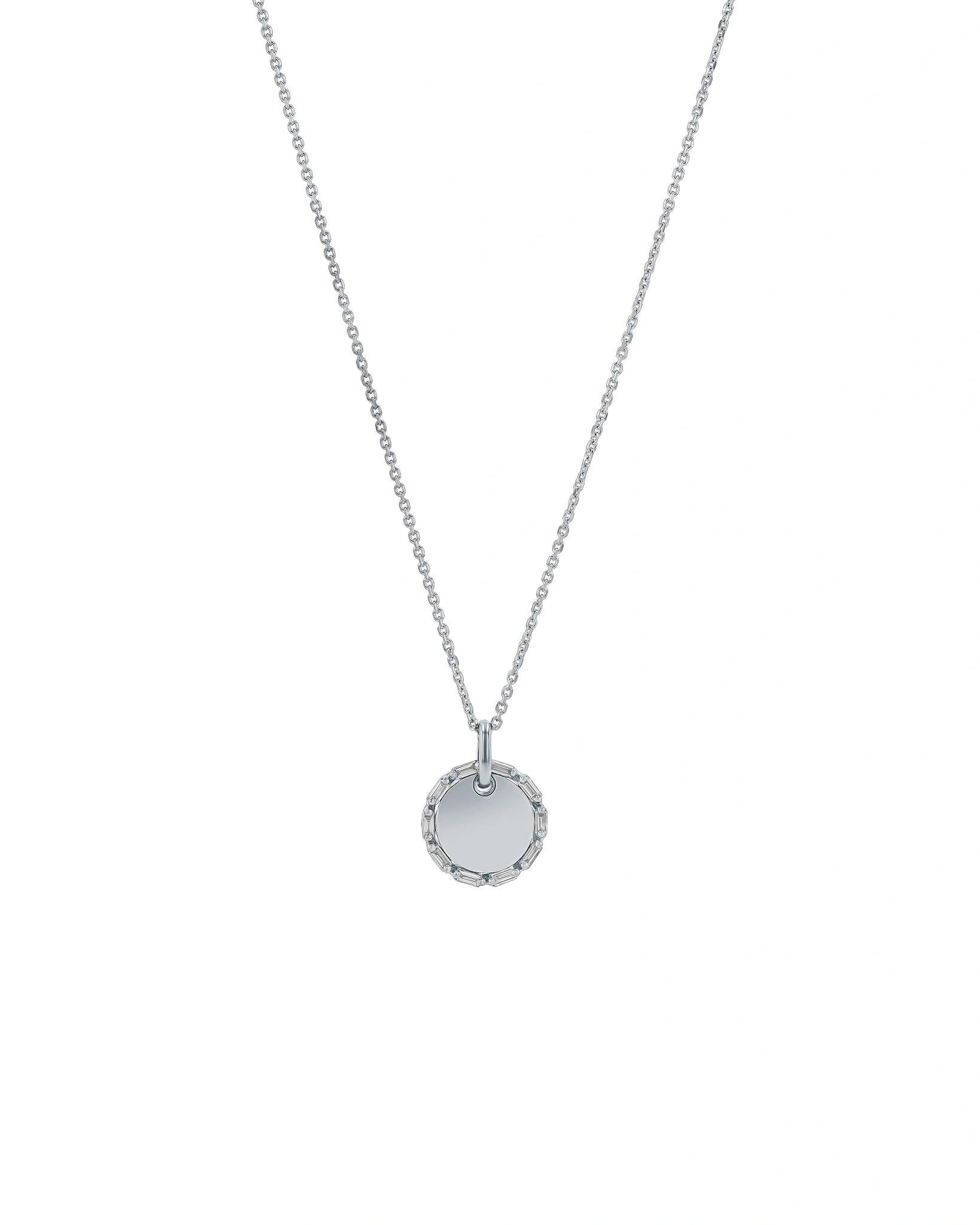 Suzanne Kalan Golden Mini Circle Diamond Pendant in 18K White Gold Suzanne Kalan Golden Mini Circle Diamond Pendant in 18K White Gold | Fine Necklaces | Coveti