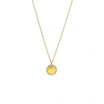Suzanne Kalan Golden Mini Circle Diamond Pendant in 18K Yellow Gold | Fine Necklaces | Coveti