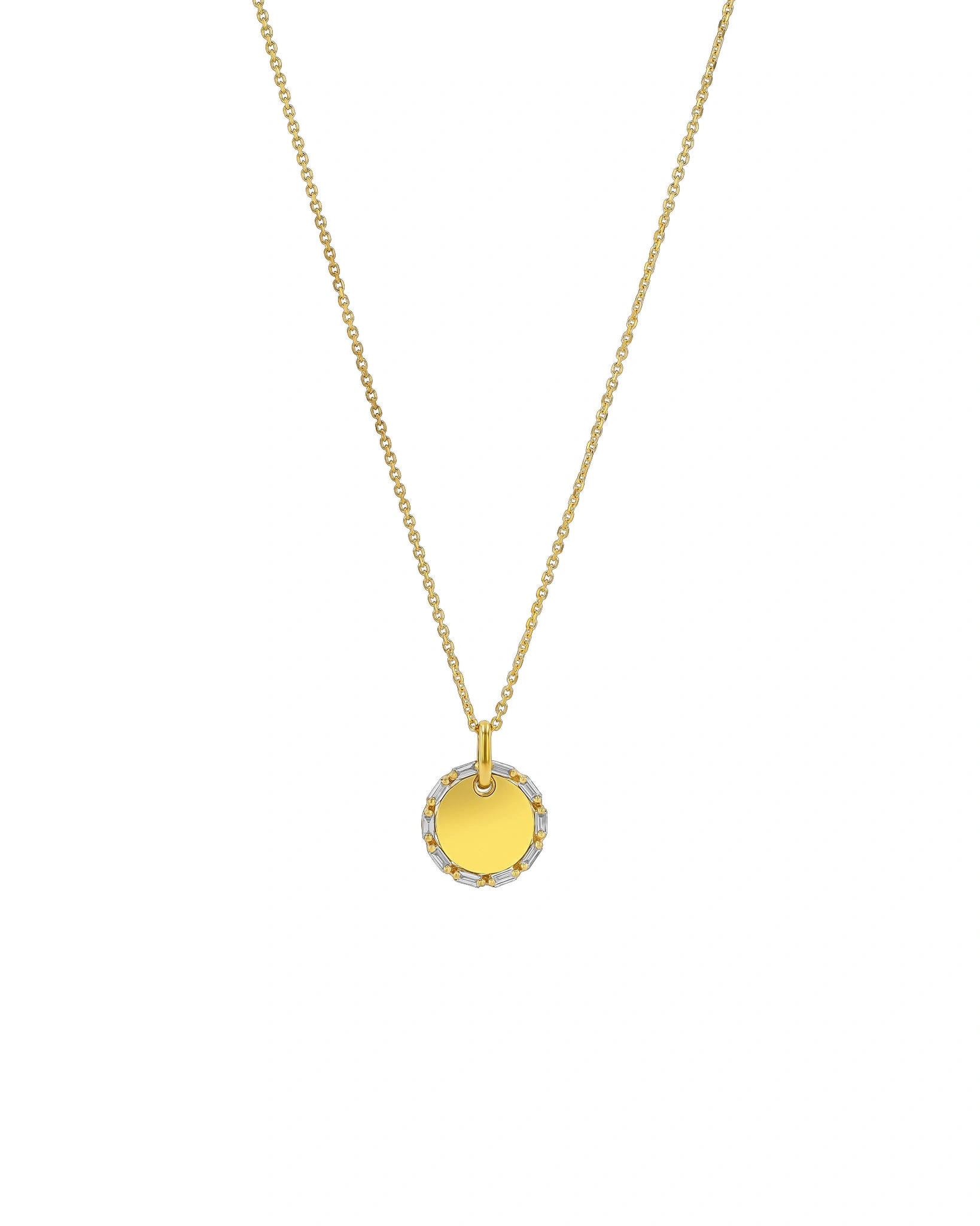 Suzanne Kalan Golden Mini Circle Diamond Pendant in 18K Yellow Gold Suzanne Kalan Golden Mini Circle Diamond Pendant in 18K Yellow Gold | Fine Necklaces | Coveti
