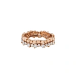Suzanne Kalan Golden Mini Diamond Eternity Band in 18K Rose Gold | Fine Rings | Coveti