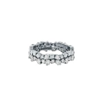 Suzanne Kalan Golden Mini Diamond Eternity Band in 18K White Gold | Fine Rings | Coveti