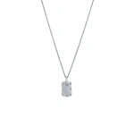 Suzanne Kalan Golden Mini Dog Tag Diamond Pendant in 18K White Gold | Fine Necklaces | Coveti