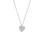 Suzanne Kalan Golden Mini Heart Diamond Pendant in 18K White Gold | Fine Necklaces | Coveti