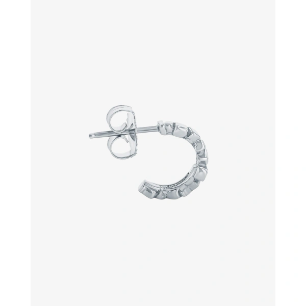 Suzanne Kalan Golden Mini Hoops in 18K White Gold, Ref. GCE103-WGX | Fine Earrings | Coveti