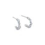 Suzanne Kalan Golden Mini Hoops in 18K White Gold, Ref. GCE103-WGX | Fine Earrings | Coveti