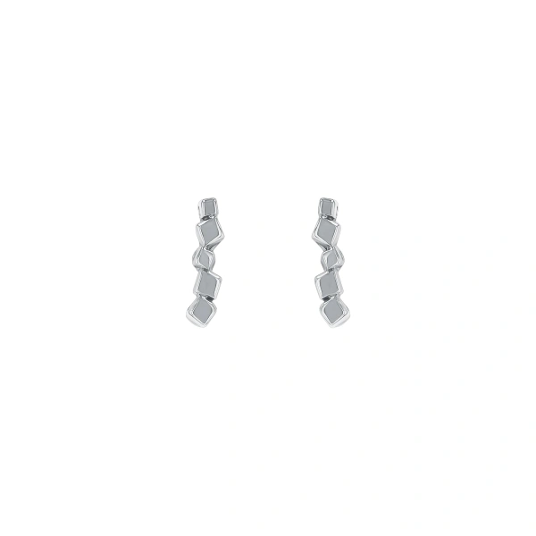 Suzanne Kalan Golden Mini Studs in 18K White Gold, Ref. GCE100-WGX | Fine Earrings | Coveti