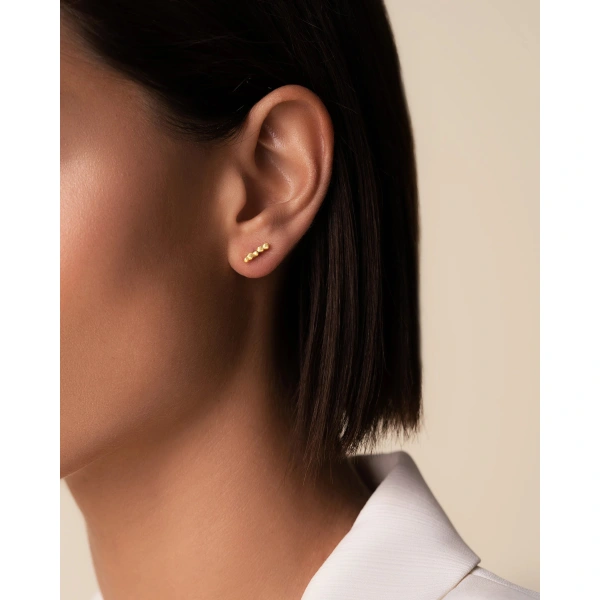 Suzanne Kalan Golden Mini Studs in 18K Yellow Gold, Ref. GCE100-YG | Fine Earrings | Coveti