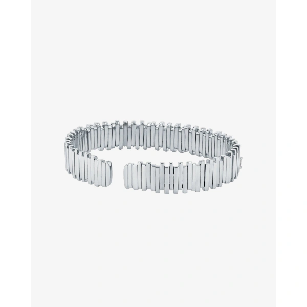 Suzanne Kalan Golden Stacker Diamond Bangle in 18K White Gold | Fine Bracelets | Coveti