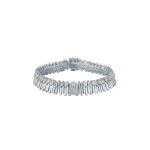 Suzanne Kalan Golden Stacker Diamond Tennis Bracelet in 18K White Gold | Fine Bracelets | Coveti