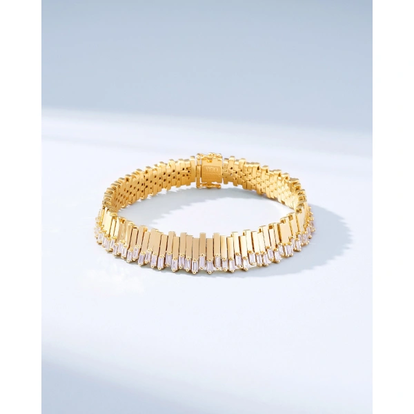 Suzanne Kalan Golden Stacker Diamond Tennis Bracelet in 18K Yellow Gold | Fine Bracelets | Coveti