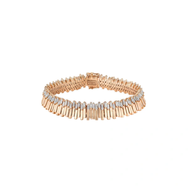 Suzanne Kalan Golden Stacker Tennis Bracelet in 18K Rose Gold, Ref. GCB106D-RG | Fine Bracelets | Coveti