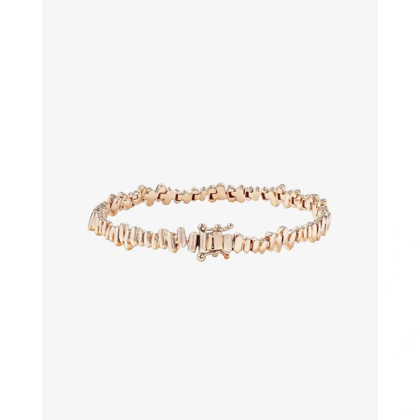 Suzanne Kalan Golden Tennis Bracelet in 18K Rose Gold | Fine Bracelets | Coveti