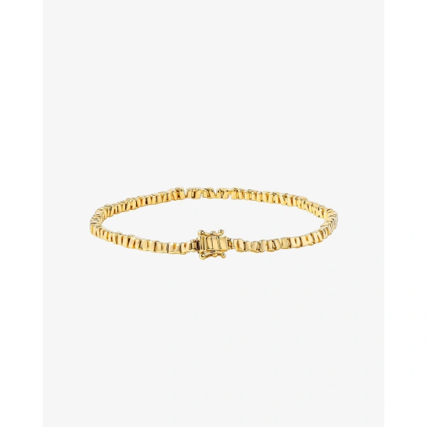 Suzanne Kalan Golden Thin Tennis Bracelet in 18K Yellow Gold | Fine Bracelets | Coveti