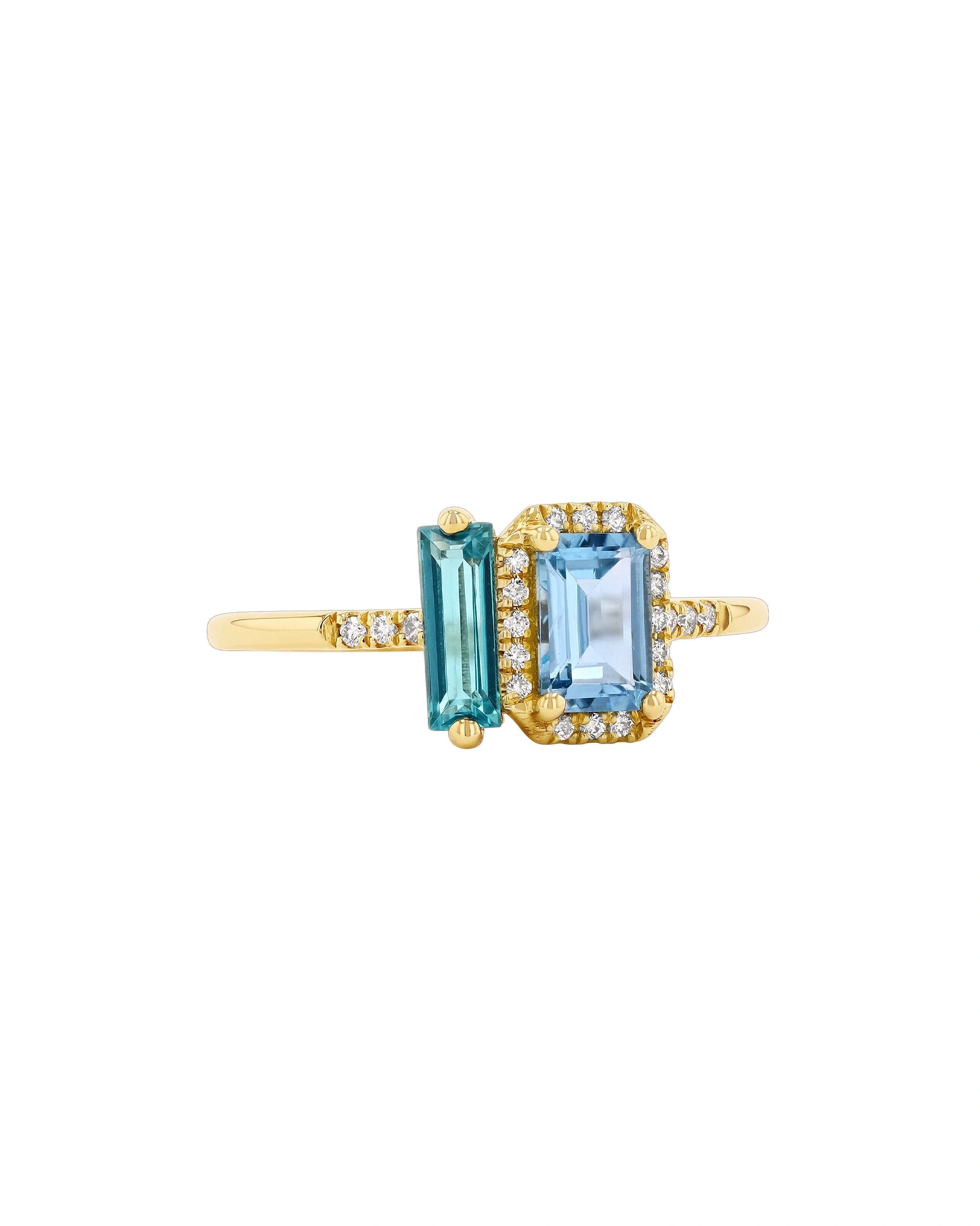 Suzanne Kalan Grace Blue Mix Toi Et Moi Ring in 14K Yellow Gold Suzanne Kalan Grace Blue Mix Toi Et Moi Ring in 14K Yellow Gold | Fine Rings | Coveti
