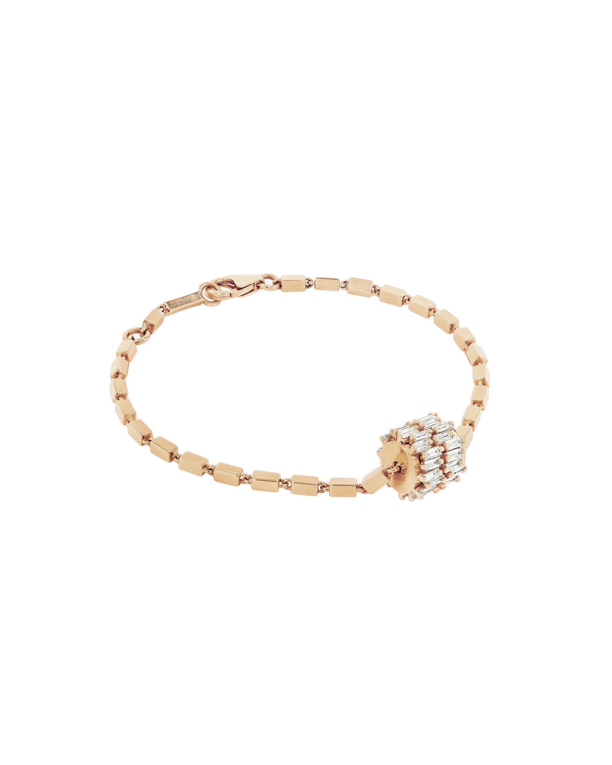 Suzanne Kalan Infinite Double Row Diamond Medium Block-Chain Bracelet in 18K Rose Gold Suzanne Kalan Infinite Double Row Diamond Medium Block-Chain Bracelet in 18K Rose Gold | Fine Bracelets | Coveti