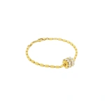 Suzanne Kalan Infinite Double Row Diamond Medium Block-Chain Bracelet in 18K Yellow Gold | Fine Bracelets | Coveti