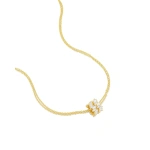 Suzanne Kalan Infinite Double Row Diamond Rondelle Pendant in 18K Yellow Gold | Fine Necklaces | Coveti