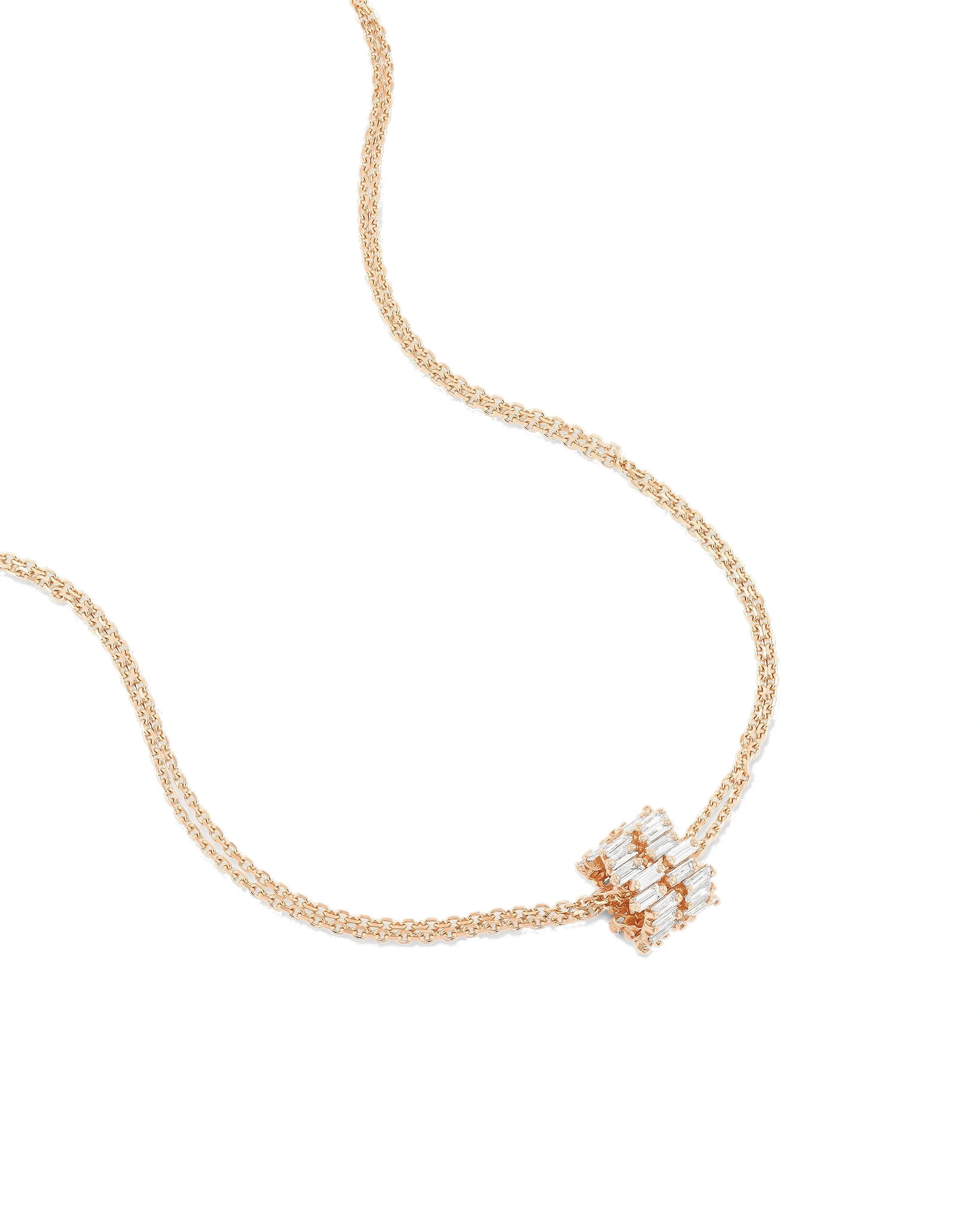 Suzanne Kalan Infinite Double Row Rondelle Pendant in 18K Rose Gold Suzanne Kalan Infinite Double Row Rondelle Pendant in 18K Rose Gold | Fine Necklaces | Coveti