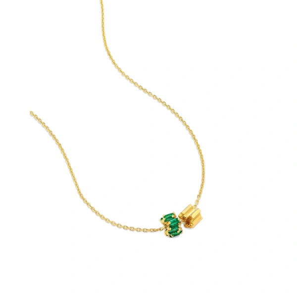 Suzanne Kalan Infinite Emerald & Golden Rondelle Pendant in 18K Yellow Gold | Fine Necklaces | Coveti