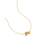 Suzanne Kalan Infinite Gemstone & Gold Rondelle Pendant in 18K Yellow Gold, Rainbow Sapphire | Fine Necklaces | Coveti