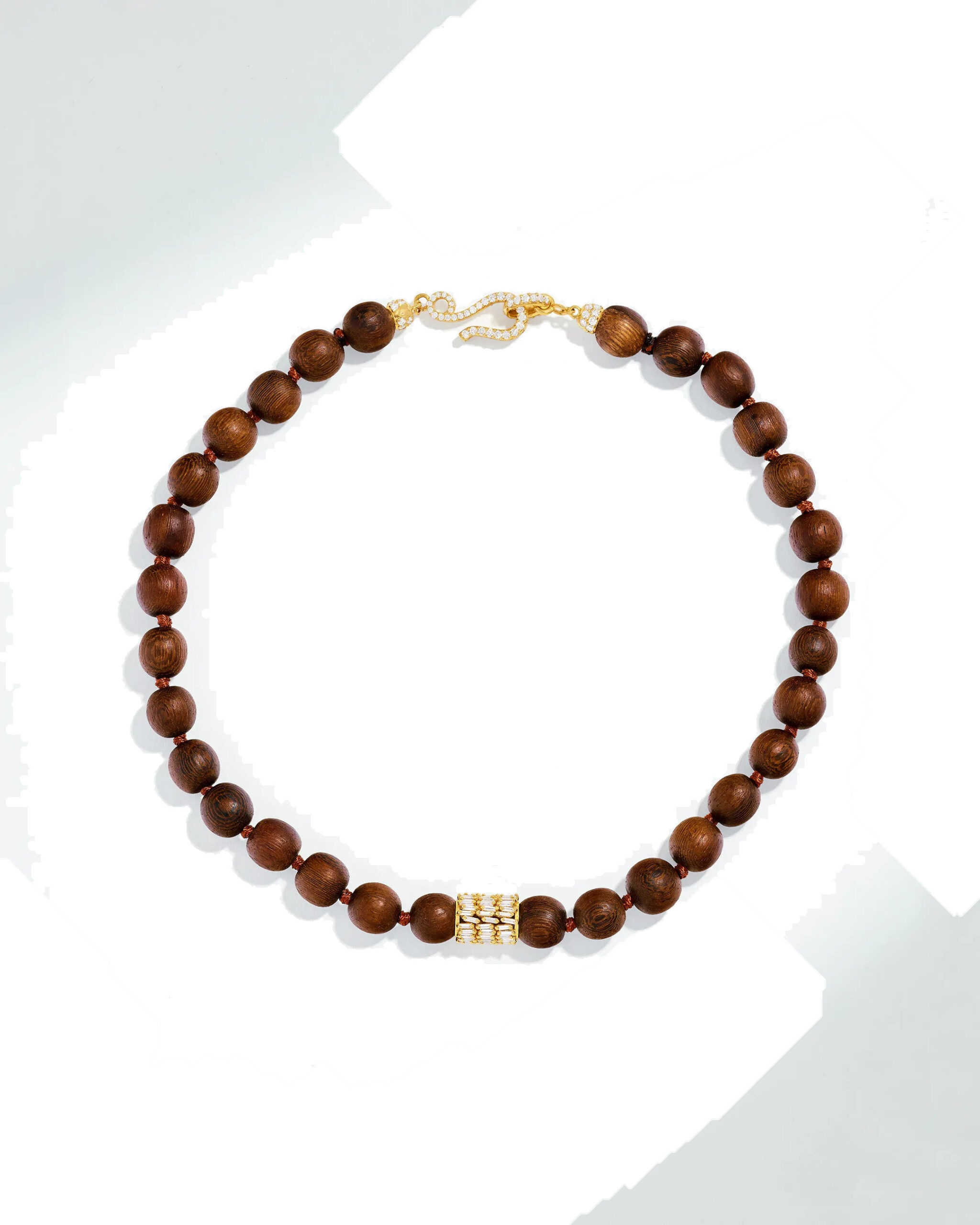 Suzanne Kalan Infinite Large Beaded Wood & Milli Diamond Rondelle Necklace in 18K Yellow Gold Suzanne Kalan Infinite Large Beaded Wood & Milli Diamond Rondelle Necklace in 18K Yellow Gold | Fine Necklaces | Coveti