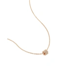 Suzanne Kalan Infinite Pave Diamond Mini Rondelle Pendant in 18K Rose Gold | Fine Necklaces | Coveti