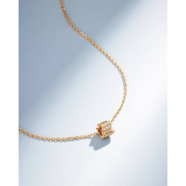 Suzanne Kalan Infinite Pave Diamond Mini Rondelle Pendant in 18K Yellow Gold | Fine Necklaces | Coveti