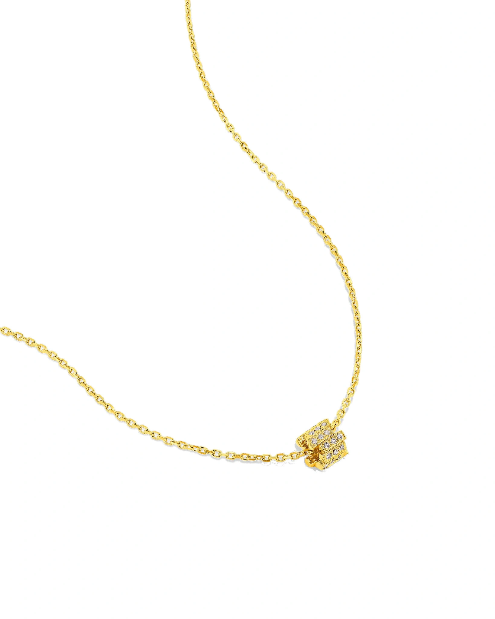 Suzanne Kalan Infinite Pave Diamond Mini Rondelle Pendant in 18K Yellow Gold Suzanne Kalan Infinite Pave Diamond Mini Rondelle Pendant in 18K Yellow Gold | Fine Necklaces | Coveti