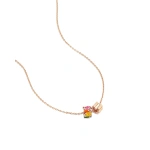 Suzanne Kalan Infinite Rainbow Sapphire & Golden Rondelle Pendant in 18K Rose Gold | Fine Necklaces | Coveti