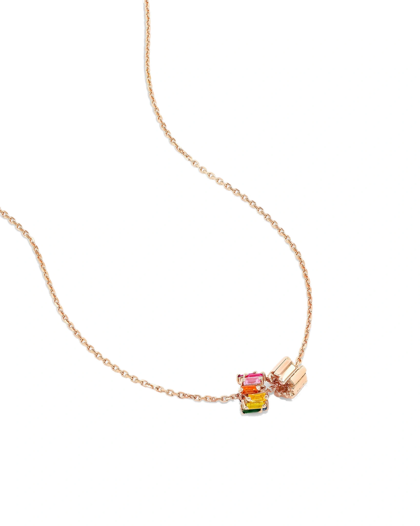 Suzanne Kalan Infinite Rainbow Sapphire & Golden Rondelle Pendant in 18K Rose Gold Suzanne Kalan Infinite Rainbow Sapphire & Golden Rondelle Pendant in 18K Rose Gold | Fine Necklaces | Coveti