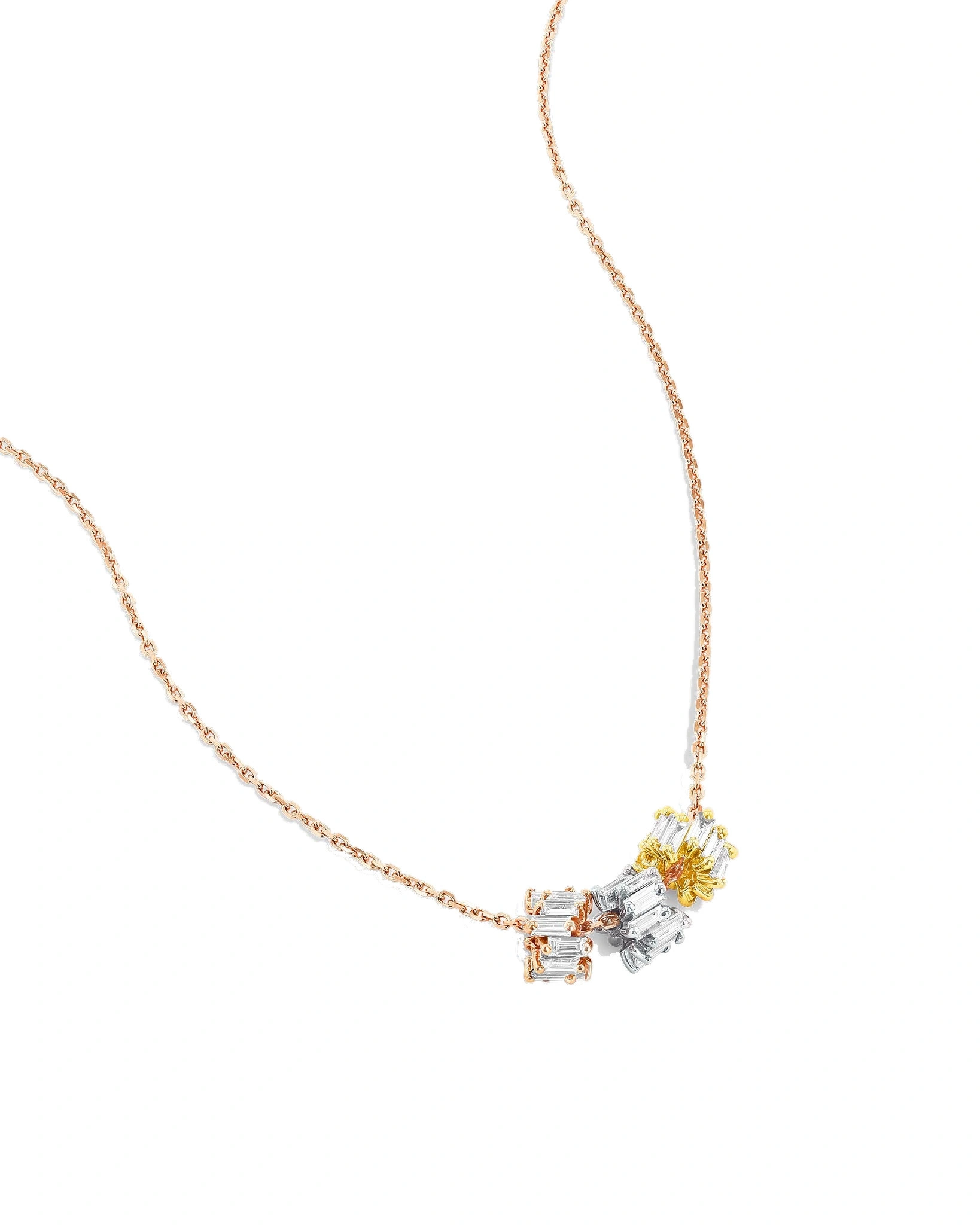 Suzanne Kalan Infinite Triple Diamond Tri-Color Rondelle Pendant in 18K Rose Gold Suzanne Kalan Infinite Triple Diamond Tri-Color Rondelle Pendant in 18K Rose Gold | Fine Necklaces | Coveti