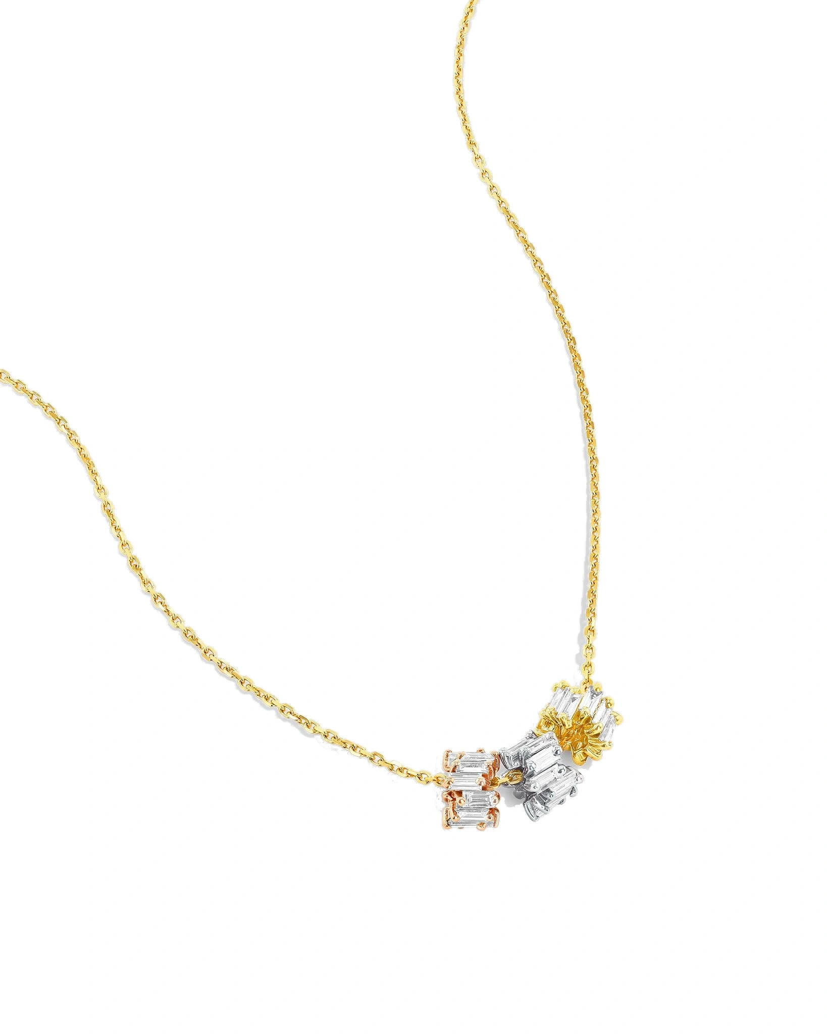 Suzanne Kalan Infinite Triple Diamond Tri-Color Rondelle Pendant in 18K Yellow Gold Suzanne Kalan Infinite Triple Diamond Tri-Color Rondelle Pendant in 18K Yellow Gold | Fine Necklaces | Coveti
