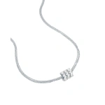 Suzanne Kalan Infinite Triple Row Diamond Rondelle Pendant in 18K White Gold | Fine Necklaces | Coveti