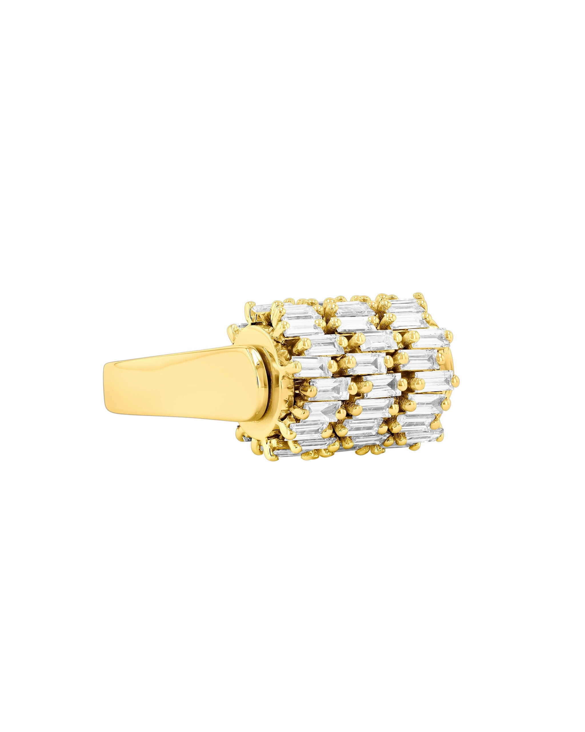 Suzanne Kalan Infinite Triple Row Diamond Spinner Ring in 18K Yellow Gold, Ref. BAR1076D-YGXX Suzanne Kalan Infinite Triple Row Diamond Spinner Ring in 18K Yellow Gold, Ref. BAR1076D-YGXX | Fine Rings | Coveti