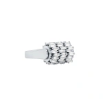Suzanne Kalan Infinite Triple Row Spinner Ring in 18K White Gold | Fine Rings | Coveti