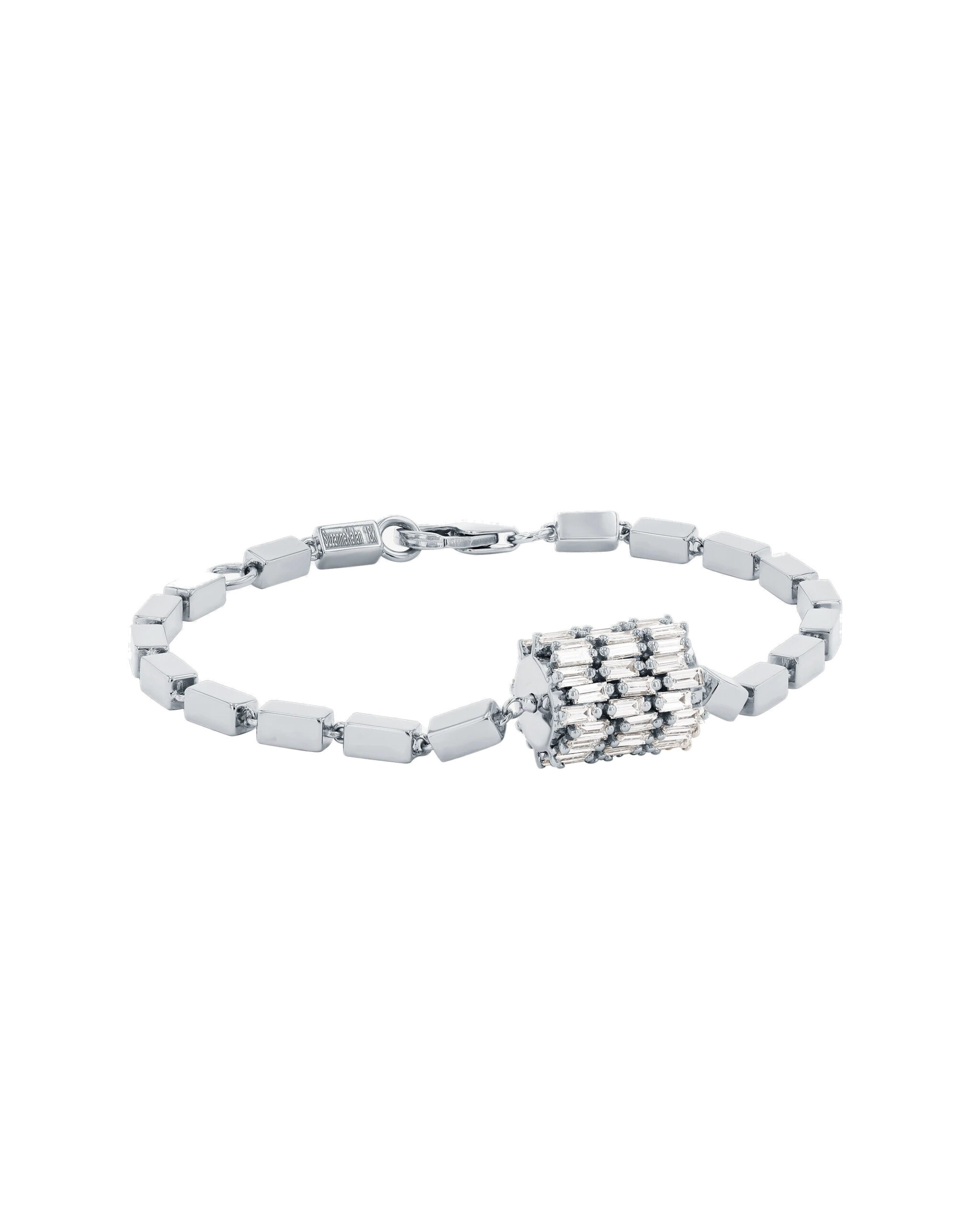 Suzanne Kalan Infinite Triple Row Thick Block-Chain Bracelet in 18K White Gold Suzanne Kalan Infinite Triple Row Thick Block-Chain Bracelet in 18K White Gold | Fine Bracelets | Coveti