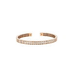 Suzanne Kalan Inlay Bangle in 18K Rose Gold | Fine Bracelets | Coveti