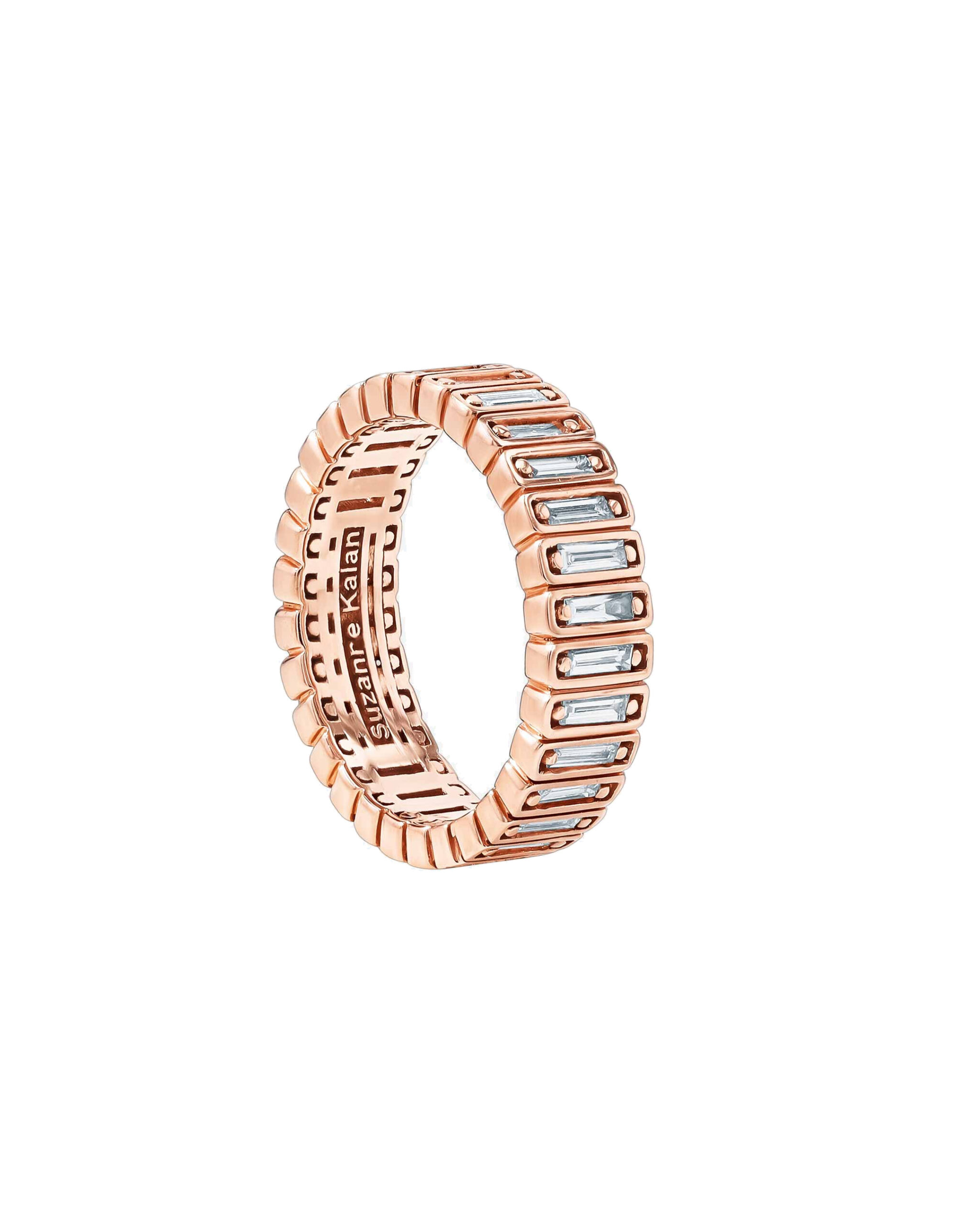 Suzanne Kalan Inlay Diamond Eternity Band in 18K Rose Gold Suzanne Kalan Inlay Diamond Eternity Band in 18K Rose Gold | Fine Rings | Coveti