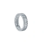 Suzanne Kalan Inlay Diamond Eternity Band in 18K White Gold | Fine Rings | Coveti