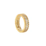 Suzanne Kalan Inlay Diamond Eternity Band in 18K Yellow Gold | Fine Rings | Coveti